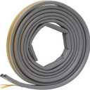 Frost King P D-Section Rubber Self-Stick Weatherseal Tape, 5/16" W, 1/4" T, 17 ft L, Grey