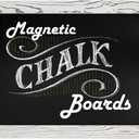 Loddie Doddie Large Black Magnetic Chalkboard for Wall - 20" x 30" Rustic White Wood Frame - Erasable Hanging Board for Kitchen Decor & Office