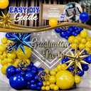 ALL-IN-1 Blue and Yellow Balloon Arch Kit with BONUS 2x Starburst Balloons - Yellow and Blue Balloons for Blue and Yellow Party Decorations, Graduation, Ucla Party, Club America Party Decorations