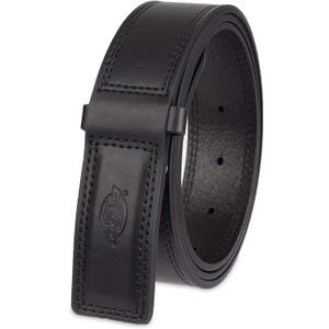 Dickies Men's Leather Mechanic No-Scratch Work Belt - Buckleless, Snap-On Belt (X-Large (42-44), Black)