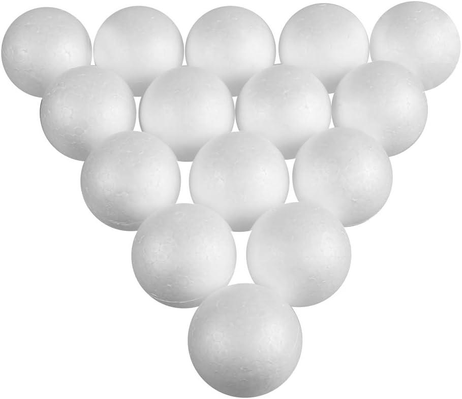 CCINEE 15pcs 2.75Inch White Foam Balls, 7cm Foam Balls for DIY Crafts Projects Chritmas Ornaments 3Inch Crafts Ball for Easter Egg School Art Craft