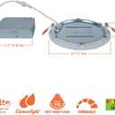 HALO HLBE 6-Inch Slim Canless Recessed Downlight for New Construction/Remodel 3000 Fixed CCT- Contractor 24-Pack ‎HLBE6099301EMWR-24PK