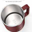 14oz Insulated Coffee Mug with Lid, Stainless Steel Coffee Mug with Handle, Double Wall Vacuum Tumbler, Leak-Proof Cup, Hot & Cold Drinks, Travel Mug for Christmas Gift, Car, Office, Camping