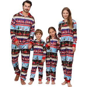 VNVNE Matching Christmas Onesie Pajamas for Women/Men/Couples/Family, Xmas Holiday Long Sleeve One-Piece Adults Pjs Sleepwear (8-10 Years, Truck Dwarf)