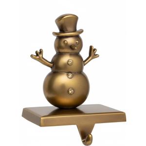 Vintage Brass Style Snowman Mantle Decoration, Home Decor Christmas Decor 6" tall