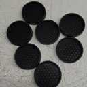 Non Slip Furniture Pads - 2" Anti Skid Caster Cups, 7PCS Round Furniture Coasters for Hardwood Floors, Anti Slide Furniture Cup Bed Couch Floor Protectors,Furniture Stoppers to Prevent Sliding(Black)