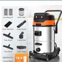 18.5 Gal Industrial Wet Dry Shop Vacuum, 2400W 2-Motors Heavy Duty