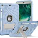 SIBEITU iPad 9.7 inch Case for Kids | iPad 6th Generation Cases with Stand | iPad 5th Generation Case W/Pencil Holder 2018/2017 | Slim Shockproof Protective Case for iPad 9.7 inch 5th/6th Gen (#1 Sky Blue)