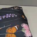 Floral Duvet Cover King Size Black Comforter Cover with Colorful Botanical Yellow Butterfly Printed 3 Pieces Soft Microfiber Bedding Set with Zipper Ties Home Deco