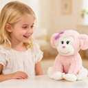 HollyHOME Monkey Stuffed Animal Cute Plush Monkey Toy Birthday for Girls 12 inch Pink