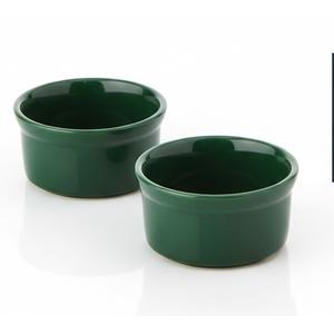 Pack of 2 Fiesta Peacock 568 4" x 2" Ramekin, Dark Green 