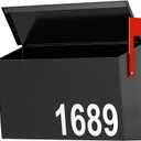 Uniclife Mailboxes for Outside, Wall Mount Mailbox with Flag and Mailbox Number Stickers, Large Metal Mail Box for House, Modern Post Box for Outdoor Office Home, (No Locking Mechanism)