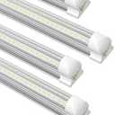 SUSLUM 4-Pack T8 LED Shop Light 4FT, 42W 6300 Lumen 6000K Cool White, Linkable and Plug and Play Lights for Garage Ceiling Workshop Commercial Lighting