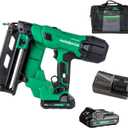 Metabo HPT 18V MultiVolt Brushless Pro 16-GA Straight Finish Nailer Kit, 16 Gauge Finish Nailer, Power Tool with 2.0Ah Lithium Ion Battery, 1" to 2-1/2" Nails, Powerful Brushless Motor, NT1865DSA