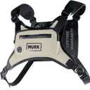 MVRK Water Resistant Running Vest Chest Pack, Phone Holder for Running, Lightweight Training Pack with Reflective Detail (Off-white)