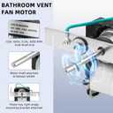 Upgrade 82229000 Bathroom Vent Fan Motor and Wheel Fit for Nu-Tone Bro-an 9415 9415F 9415H 9415N 9425 Replace 82229000 S82229000 C-82230 68627000 K7895 Fan Motor, CCW -1 Year Service By Fetechmate