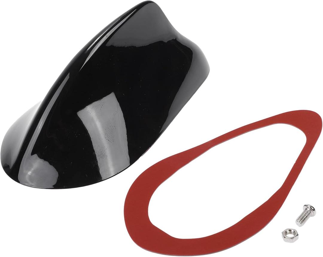 1 Pcs Universal Shark Fin Antenna Cover Signal Roof Aerial for Car SUV Truck Offroad ABS Material with Adhesive Base Black