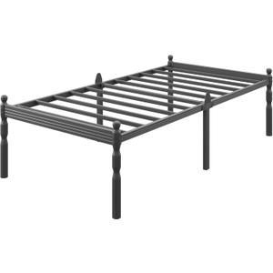 18 Inch Twin XL Bed Frame, Heavy Duty Metal Platform with Integrated Anti-Slip Design to Prevent Mattress Sliding, with Storage Space, No Box Spring Needed, Easy Assembly