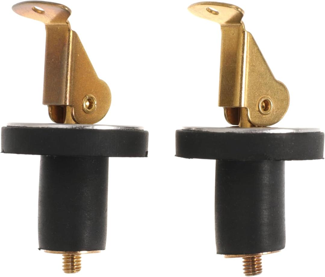 Boat Plug 1/2Inch Brass Boat Drain Plug Snap Handle Plug Deck Plug for Boat Marine (1/2inch-2)