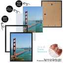 11x15 inch Picture Frame Black for Wall Hanging, Poster Frame, Wall Gallery Photo Frame with Shatter Resistant Plexiglas, Black
