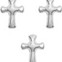 3 Pcs 30 Inch Cross Foil Balloon Jumbo Silver Cross Mylar Balloons For Baptism Memorial Communion Christening Religious (silver)