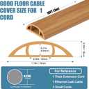 Floor Cord Covers for Wires 10FT Cable Hider Wire Cover Self Adhesive Cord Hider Floor for Offices, Homes, Workshops, Warehouses Cable Cavity 0.39" W x 0.27" H