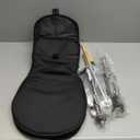 AKLOT Practice Pad Set 12" Silica gel Pads Drum for Adult Kids with Snare Drum Stand,Double Sided,Drumsticks,Bag