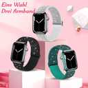 3 Packs Shiny Stretchy Bands Compatible with Apple Watch Band 49mm 38mm 40mm 41mm 42mm 44mm 45mm, Nylon Adjustable Sport Solo Loop Women Replacement Straps for iWatch Series Ultra 8 7 6 5 4 3 2 1 SE