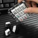 Cherry MX Switch Tester 12-Key Mechanical Keyboard Sampler Switch Testing Tool with Keycap Puller and 24 O Rings, 40A-L & 40A-R (Printed PBT Keycap)