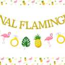 Bachelorette Party Decorations FINAL FLAMINGLE Banner Pineapple Flamingo Ring Garland for Women's Hawaii Tropical Backdrop Summer Party Supplies