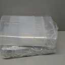 PRAKI Large Dry Food Storage Containers with Lids, 6PCS Airtight Cereal Containers Storage Set, Leak-proof Canister Set for Kitchen Pantry Organization with 20 Labels & Marker (4L Black)