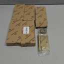 goldenwarm Gold Interior Door Knobs, Zinc-Alloy Privacy Brushed Gold Door Knobs Interior, Rectangular Brushed Brass Indoor DoorKnobs for Bedroom, Bathroom, 2 Pack