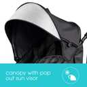 3Dlite Convenience Stroller,Jet BlackLightweight Stroller with Aluminum Frame,Large Seat Area, 4 Position Recline, Extra Large Storage Basket Infant Stroller for Travel&More