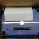 Hanke 28 Inch Top Opening Checked Luggage with Cup Holder and USB Ports | Aluminum Frame Hard Shell Suitcases with 8 Spinner Wheels,TSA Lock, Removable Divider, Interstellar Blue