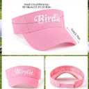 3 Pcs Women Girl Golf Hat Birdie Golf Visor Moisture Wicking Sun Visors Hats for Tennis Running Outdoor Sports, Pink and White (Pink)