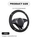 Bling Steering Wheel Cover Women,Rhinestones Sterring Wheel Cover with Two-Tone Leather,Anti-Slip Car Wheels Covers Car Accessories Fit for Diameter Ranging from 14.17 to 15.35" (Black)