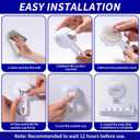 Soap Dish for Shower, Removable Suction Cup Bar Soap Holder, Wall Mounted Soap Case for Bathroom Countertop, Kitchen & Bathroom Shower Essentials Accessories (White)