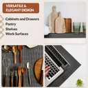 Ultra-Premium Drawer and Shelf Liner, 17.5 Inch x 20 FT Heavy-Duty and Slip-resistant Liner, Durable Non Adhesive Waterproof Roll, for Drawers, Kitchen, Cabinets, Shelves, Desks, Black