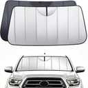 Windshield Sun Shade for Toyota Tacoma 2016-2023, Custom Fit Foldable Front Window Sunshade Sun Visor Protector, Blocks Heat & UV Rays Maintain Cool Interior Accessories