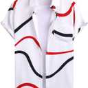 Hawaiian Shirt for Men Short Sleeve Button Summer Beach Casual Short Sleeve Tropical Holiday Beach Shirts (White, S)