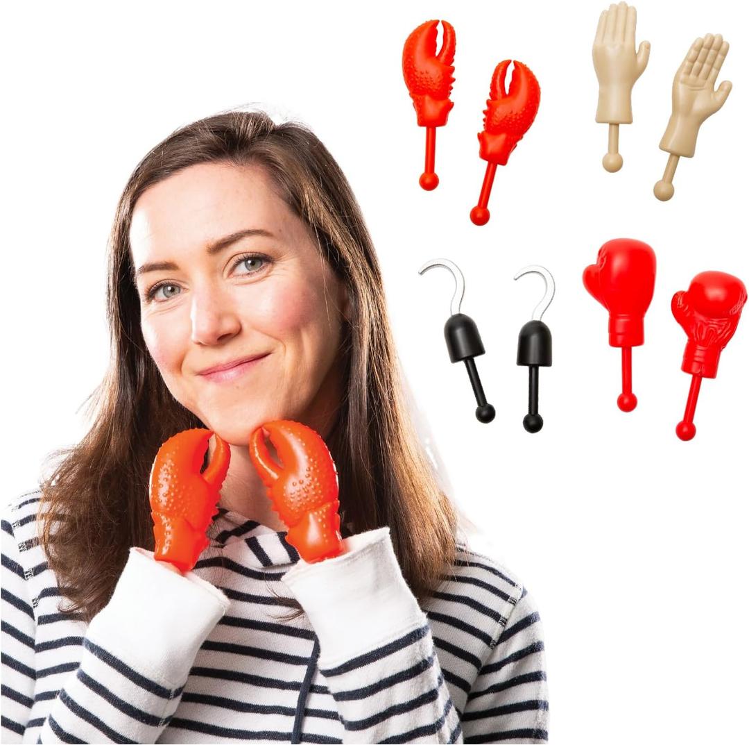 BigMouth Inc Tiny Hands Gag Gifts Baby Hands on a Stick - Fake Small for Costumes and Pranks - Funny Stick Puppets - Party Assortment Set of 4