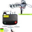 PBD WA-2608 Amplified Outdoor TV Antenna  Long Range with UHF/VHF, 360 Motorized Rotation, Remote Control, Mounting Pole, and 40FT RG6 Cable  Supports 4K, 1080P, Smart and Older TVs (2 Outputs)