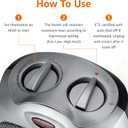 Amazon Basics Ceramic Space Heater, Portable Indoor Heating Solution, With Overheat and Tip-Over Protection, Thermostat, Non-Oscillating, 1500W, Fast Heating, 7.52"D x 6.34"W x 9.45"H, Silver