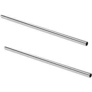 GeilSpace 1/2" OD 304 Stainless Steel Round Tube, 24 inch Length Industrial Metal Pipe, Weldable and Cuttable Smooth Steel Tubing for DIY Furniture, Industrial Decor and Construction (2 Pack)