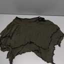 Verdusa Women's Y2k Renaissance Skirt Asymmetrical Hem Flowy Tierd Layer Fairy Goth Rave Outfits (Army Green) S