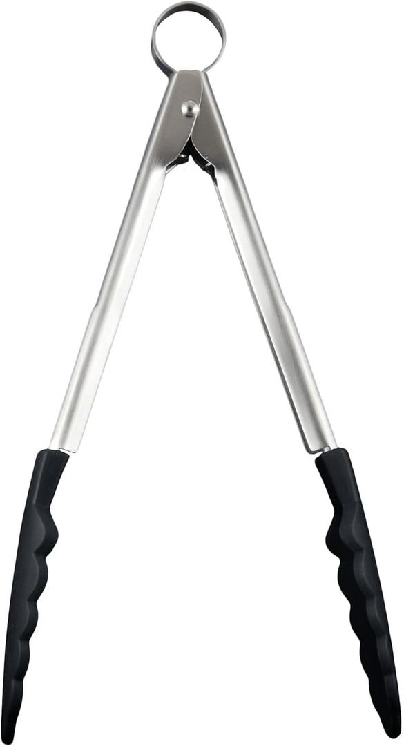 CUISIPRO Silicone Tong 9.5" Black