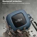 2 x SURITCH for SHOKZ OpenFit Case Cover, Shockproof Magnetic Cases for SHOKZ OpenFit Open-Ear Earbuds True Wireless Bluetooth Headphones, Protective Cover with Magnetic Lid Lock & Carabiner, Navy