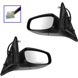 TRQ Driver & Passenger Side Mirror Set with Heat Compatible with 2008-2013 INFINITI G37 2014-2015 Q60 IN1320114 IN1321114