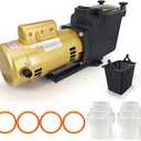 W3SP2615X20 Pool Pump Motor 2HP Replacement for Hayward SP2615X20 | Single Speed Super Pool Pump 115V/230V for Inground Pool & Spa, 2" Inlet & Outlet