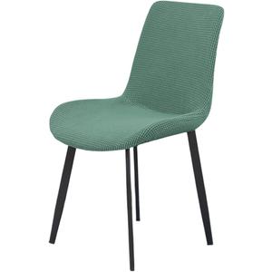 Shell Chair Cover Curved Back Dining Chair Slipcover Set of 6/4/2/1 Stretch Chair Seat Cover Without Arms Dining Room Chairs Covers with Back Nordic Chair Protector,Cypress Green,1pcs
